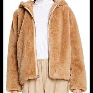 Vince faux fur hoodie size large